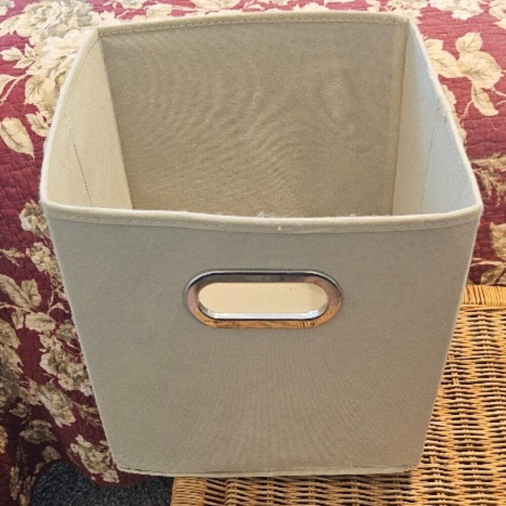 Household Essentials Square Basket Storage Cube Bench Cubby 12" x 11" x 11.5"